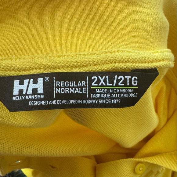 Helly Hansen Yellow Women's Polo Shirt Size 2XL Collared - Picture 7 of 9